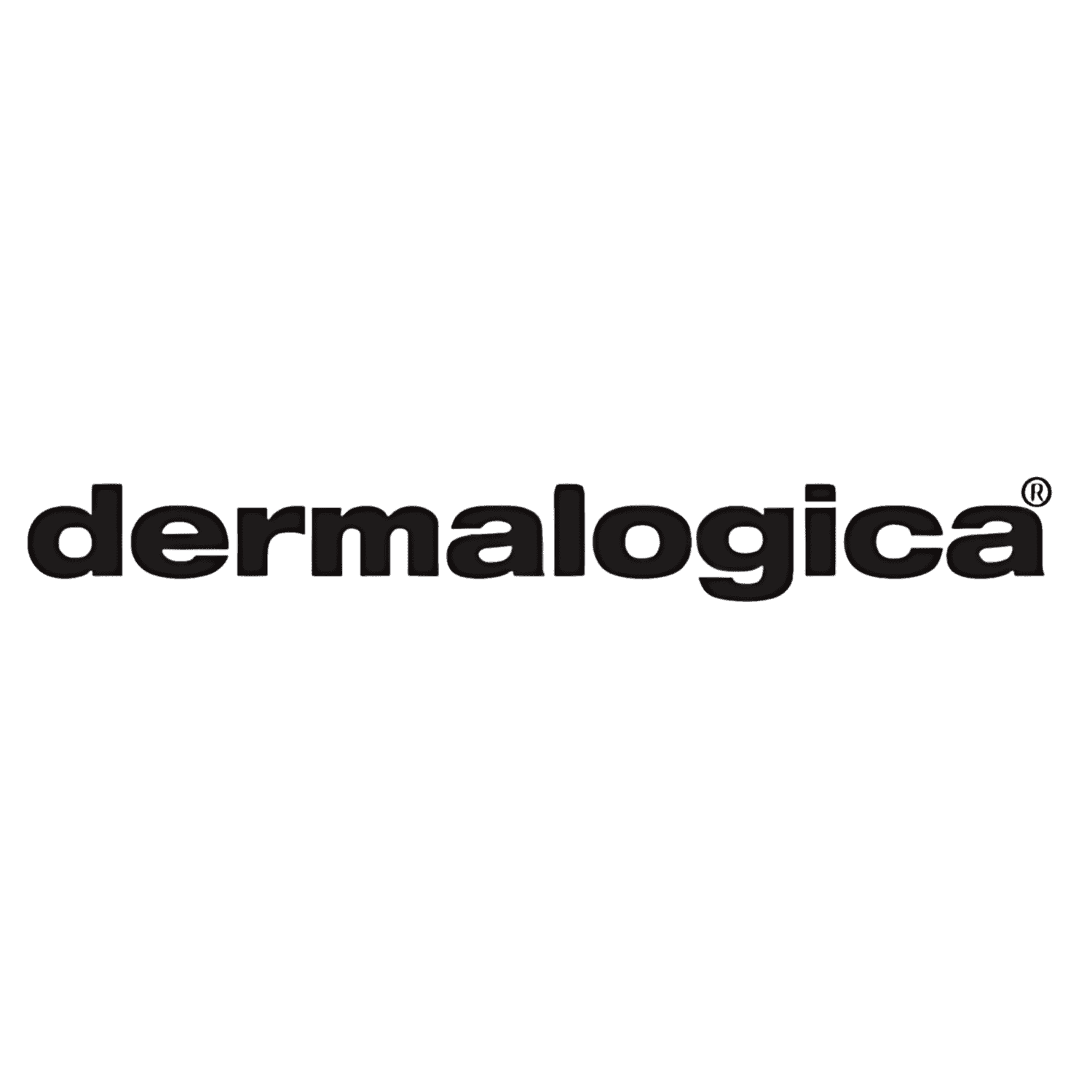 Dermalogica logo in bold, black font on a transparent background.